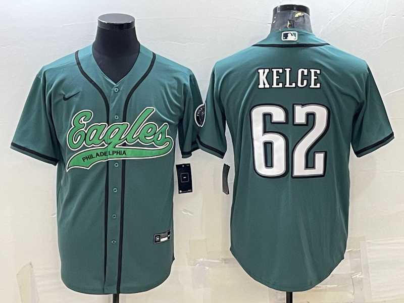 Men's Philadelphia Eagles #62 Jason Kelce Green With Patch Cool Base Stitched Baseball Jersey,We sell and wholesale Men's Philadelphia Eagles #62 Jason Kelce Green With Patch Cool Base Stitched Baseball Jersey on line form chian!